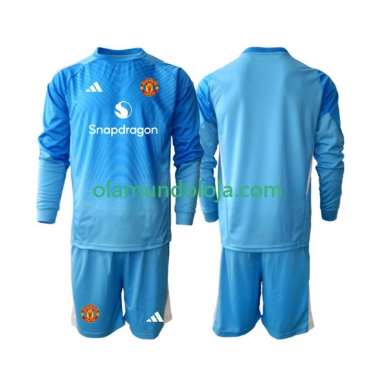 Camisola Manchester United Guarda-redes Criança Equipamento Primeiro 2025-2026 Manga Comprida